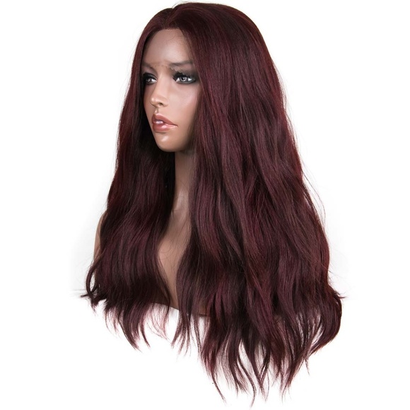 Her Wig Closet Accessories - 24" Burgundy Lace Front Wavy Wig | Emma Mera Wig